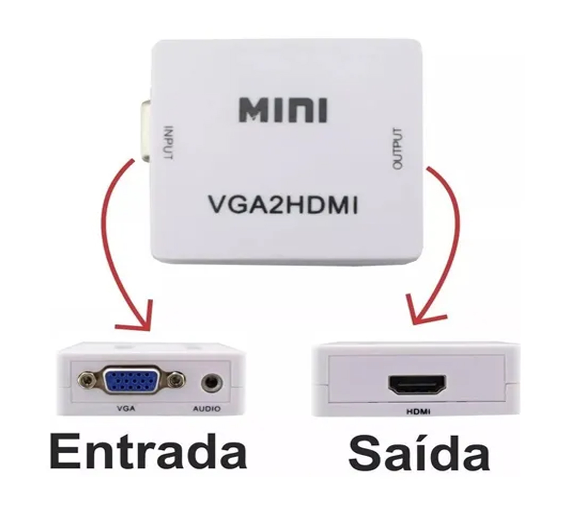 Conversor Vga Para Hdmi Eletronicaklein