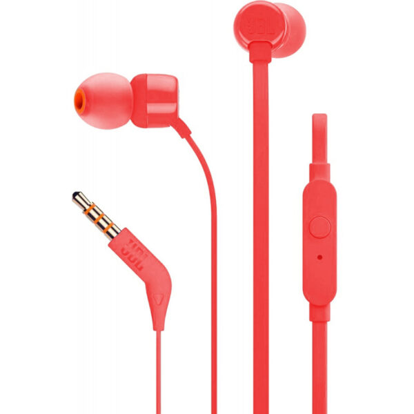 FONE DE OUVIDO JBL T110 nas cores branco, preto, azul e vermelho - Imagem 2