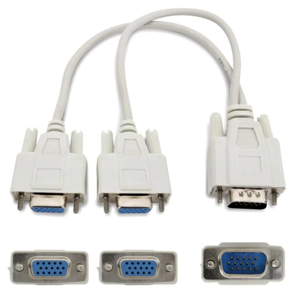 ADAPTADOR VGA 1 ENTRADA X SAIDAS PARA 2 MONITORES