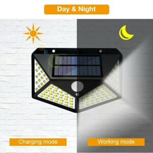 LUMINARIA SOLAR LED COM SENSOR PARA JARDIM BK-100