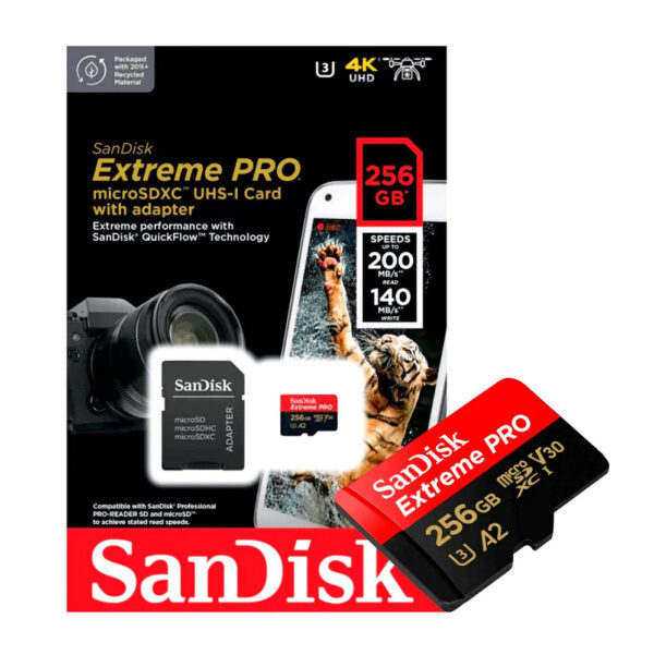 CARTÃO DE MEMORIA SANDISK EXTREME PRO 256GB