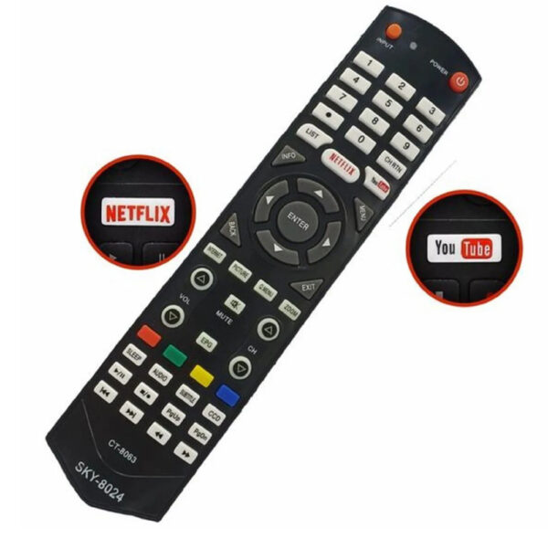 CONTROLE REMOTO TV SEMP TOSHIBA SMART MAX-8024
