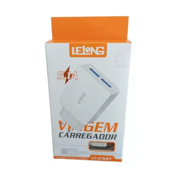 CARREGADOR DE CELULAR LELONG LE-230FC 5.1A TIPO C