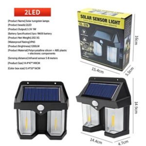 LUMINARIA SOLAR LED COM SENSOR PARA JARDIM CL-228