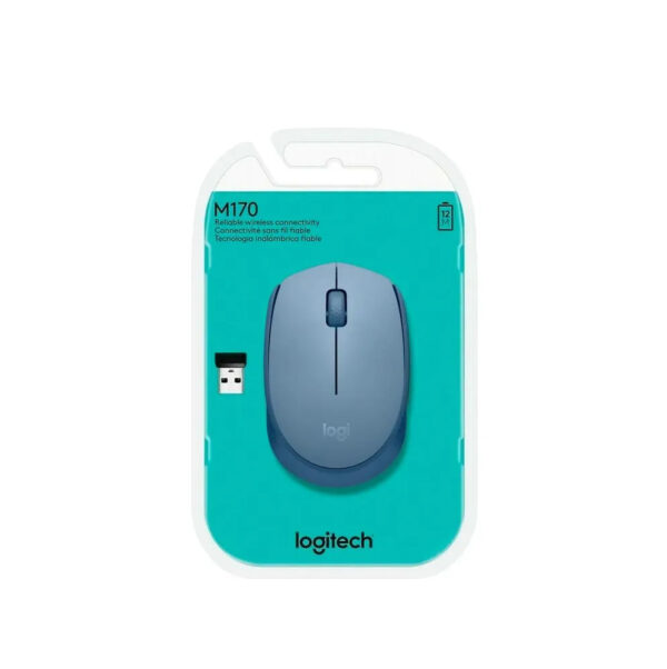 MOUSE SEM FIO LOGITECH M170 AZUL COM CINZA