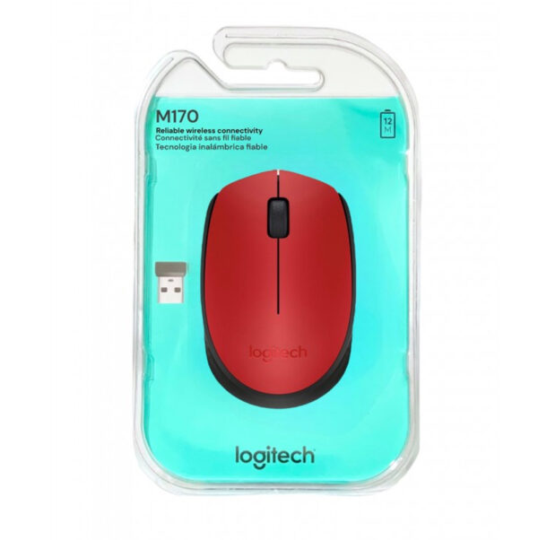 MOUSE SEM FIO LOGITECH M170 VERMELHO