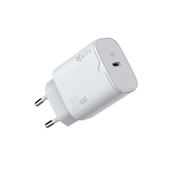 CARREGADOR DE CELULAR FONTE 4LIFE USB-C 20W FL06CPDW BRANCO