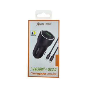 CARREGADOR DE CELULAR VEICULAR PEINING PEI-CC01 IPHONE 38W