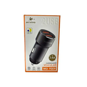 CARREGADOR DE CELULAR VEICULAR PEINING WU-F009 TIPO C 3,6A