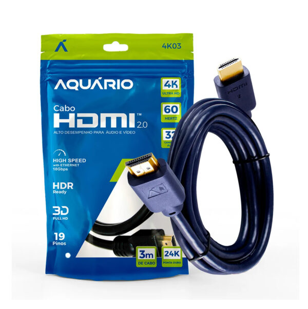 CABO HDMI AQUARIO 3 METROS 4K03