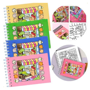 LIVRO DE COLORIR CAPA DURA COM MOLA