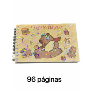 LIVRO DE COLORIR CAPA DURA COM MOLA 96 FOLHAS