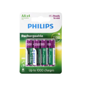 PILHA RECARREGAVEL PHILIPS R6B4RTU25/97 AA 4UND.