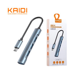 HUB USB KAIDI 4 PORTAS USB 3.0 KD-3801