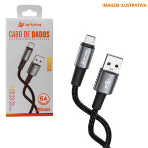 CABO USB PEINING PEI-J120-3 TIPO C 6A 1M
