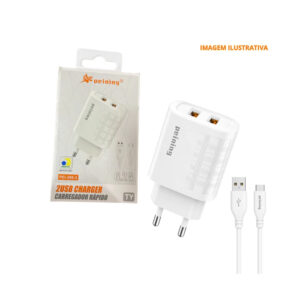 CARREGADOR DE CELULAR PEINING PEI-286-3 TIPO C 6.2A