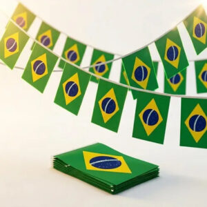 VARAL DE BANDEIRINHAS DO BRASIL 10UND. 20X14CM