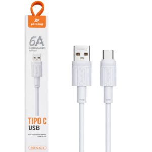 CABO USB PEINING PEI-S13-3 TIPO C 6A 1M