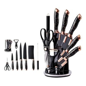 KIT FACAS 9 PEÇAS COM SUPORTE EM ACRILICO