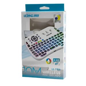 MINI TECLADO SEM FIO LELONG LE-7703 BLUETOOTH USB VOZ