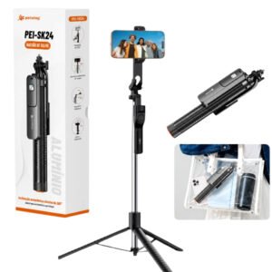 SUPORTE PARA CELULAR TRIPE COM BASTÃO DE SELFIE PEI-SK24